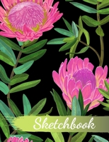 Sketchbook: 8.5X11 inches notebook, blank page journal , 100 pages plank paper for sketcher, girls , women , flower lover , lovely and beautiful ... , hand-drawn collection , big pink flower 1670275930 Book Cover