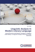 Linguistic Analysis In Modern Literary Language 3659389471 Book Cover