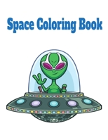 Space Coloring Book: 8.5 x 11 inches aliens coloring book B08M8GW61L Book Cover