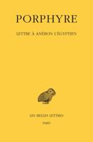 Lettre à Anébon l'Égyptien 2251005765 Book Cover