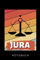 JURA NOTIZBUCH: A5 Geschenkbuch PUNKTIERT zum Jura Studium | Notizbuch für Rechts-studenten Anwälte | witziger Spruch zum Abitur | Studienbeginn | Erstes Semester (German Edition) B083XV6RRC Book Cover