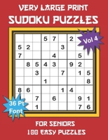 Very Large Print Sudoku Puzzles for Seniors: 100 Easy Sudoku for Adults: One Extra Large Print Puzzle Per Page and Space for Working Out the Answers, Deep Red Cover B08GB2549L Book Cover