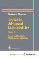 Topics in Advanced Econometrics 1461243033 Book Cover