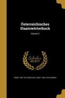 �sterreichisches Staatsw�rterbuch; Volume 3 1371914842 Book Cover
