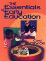The Essentials of Early Education 0827372825 Book Cover