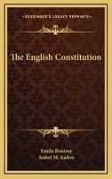 The English Constitution 1240153988 Book Cover