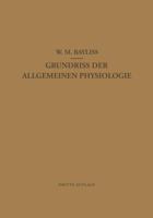 Grundriss Der Allgemeinen Physiologie 3662426951 Book Cover