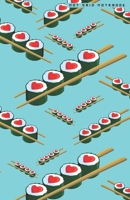 DOT GRID NOTEBOOK: Cool Japanese Sushi Hearts Pattern Dotted Journal and Planner, Cute Dot Notebook and Organizer for Unique and Creative Calendars, ... Drawings, Habit, Tasks or Expenses Tracking 1671795369 Book Cover