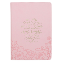 Journal Classic Zip Pink He Will Cover You Ps. 91:4 1639528512 Book Cover