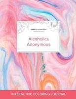 Adult Coloring Journal: Alcoholics Anonymous (Animal Illustrations, Turquoise Marble) 136089165X Book Cover