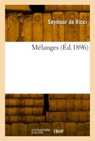 Mélanges 232980945X Book Cover