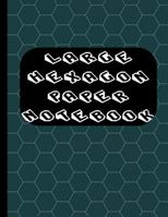 Large Hexagon Paper Notebook: Teal cover, 100 pages (or 50 sheets) of honeycomb paper, 8.5x11 in., glossy 1724432451 Book Cover