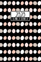 2020 Daily Diary: A5 Full Day on a Page to View DO1P Planner Lined Writing Journal Black with Pink & Grey Polka Dots 1706708815 Book Cover