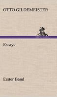 Essays - Erster Band 3842489900 Book Cover