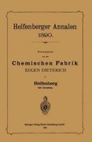 Helfenberger Annalen 1890: Chemischen Fabrik 3662335662 Book Cover