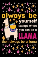 Always be yourself except when you can be a llama then always be a llama: A 121 page cute fitness journal for fitness lover, fitness planner for women, fitness planner for men & log book for fitness 1701822385 Book Cover
