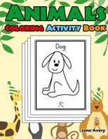 Animals Coloring Activity Book: English Japanese Vocabulary Version 109116522X Book Cover