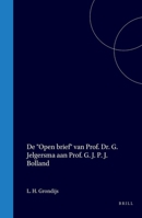 De "Open brief" van Prof. Dr. G. Jelgersma aan Prof. G. J. P. J. Bolland (Dutch Edition) 9004559973 Book Cover