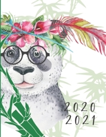 2020-2021 2 Year Planner Panda Bear Monthly Calendar Goals Agenda Schedule Organizer: 24 Months Calendar; Appointment Diary Journal With Address Book, Password Log, Notes, Julian Dates & Inspirational 1694687740 Book Cover