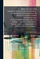 Bericht Aus Der Grossherzoglichen Central-hebammen-lehranstalt In Rostock Nebst Einer Statistischen Zusammenstellung Aus 135 Theils Veröffentlichten, ... Fällen Von Eclampsie: Habilitationsschrift... 1277252793 Book Cover