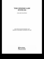 The Jewish Law Annual Volume 14 1138973785 Book Cover