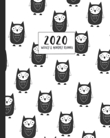 2020 Monthly & Weekly Planner: Cute cartoon Scandi owl art themed diary planner. Jan - December 2020. Feature packed with goal and habit tracking, contacts, year in pixels and timetable/schedule pages 1676683577 Book Cover