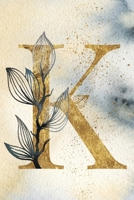 Monogram Notebook K: 6 x 9 Gold Initial Diary for Women (Personalized Letter Design) 1694132102 Book Cover