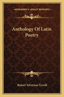 Anthology of Latin Poetry 9353923247 Book Cover