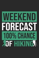 Weekend Forecast: Hiking Notebook Blank Line hike Journal Lined with Lines 6x9 120 Pages Checklist Record Book Hiking Lovers Take Notes Gift Planner Paper Men Women Kids Christmas Gift for Hiker Natur 1706409575 Book Cover