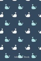 Address Book: Alphabetical Index with Whales Seamless Pattern on Blue Cover 1792639538 Book Cover