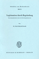 Legitimation Durch Begrundung: Eine Erkenntniskritische Analyse Der Drittwirkungs-Kontroverse 3428031598 Book Cover