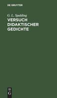 Versuch didaktischer Gedichte 3111113116 Book Cover