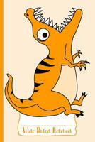 Orange Hungry Dinosaur Wide Ruled Notebook 1720031983 Book Cover