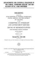 Advancements and Continual Challenges in the Parole, Supervised Release and Revocation of D.C. Code Offenders 1983769231 Book Cover