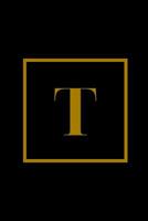 T: Elegant Monogram Journal T College Ruled Notebook for Men Women Girls and Boys Executive Style Minimalist Journal 1079187413 Book Cover
