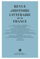 Revue d'Histoire Litteraire de la France 2406117650 Book Cover