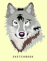 Sketch Book: Wolf Themed Personalized Artist Book (Vol. 15), Soft Cover Blank Sketch Pad Tablet, 8.5 x 11, 120 pages, Gifts for Kids Girls Boys Teens Adults, for Drawing Painting Charcoal Ink 1654862371 Book Cover
