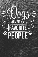 Dogs are My Favorite People Notebook: Black Design and Sweet Corgi Cover - Blank Dogs are My Favorite People Notebook / Journal Gift ( 6 x 9 - 110 blank pages ) 1671041801 Book Cover