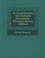 La Classification Des Enfants Anormaux 1295440180 Book Cover