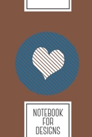 Notebook for Designs: Lined Journal with Striped heart blue Design - Cool Gift for a friend or family who loves color presents! | 6x9" | 180 White ... Brainstorming, Journaling or as a Diary 169492856X Book Cover