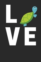 Love Tortoise: Cute Tortoise Love Blank Notebook (6x9), 120 Pages 1703362039 Book Cover