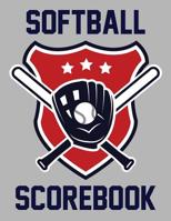 Softball Scorebook: 100 Scorecards For Softball Games 109513311X Book Cover