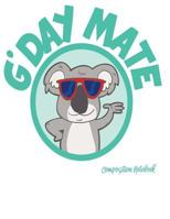 G'Day Mate Composition Notebook: Aussie Greetings - Wide Ruled - 55 Sheets, 110 Pages - 8.5" x 11" 1720761604 Book Cover