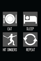 Eat, Sleep, Hit Dingers, Repeat: Minimal Design Lined Practice Journal 6” x 9” 120 pages 1700572547 Book Cover