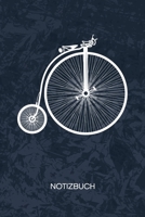 Notizbuch: A5 Kariert - Fahrradfahrer Heft - Retro Notizheft 120 Seiten KARO - Hochrad Notizblock Penny Farthing Motiv - 90er Kind Geschenk 1704370841 Book Cover