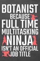 Botanist because Full Time Multitasking Ninja isn't an official Job Title: Botanist Dot Grid Notebook, Planner or Journal 110 Dotted Pages Office Equipment, Supplies Funny Botanist Gift Idea for Chris 1671381955 Book Cover