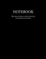 Notebook: Quote notebook, black background, 100 plain pages, large (8.5 x 11 inches) 1698841868 Book Cover