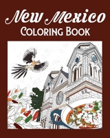 New Mexico Coloring Book: Adult Painting on USA States Landmarks and Iconic B0BRZ24594 Book Cover