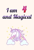 I am 7 and Magical: Unicorn Journal Notebook for Birthday Girls ! Unicorn Journal or Unicorn blank Notbook 1660500311 Book Cover