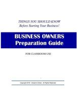 Business Owners Preparation Guide: Things You Should Know Before Starting Your Business 1727028929 Book Cover